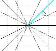 Pictures showing that the shape turns blue when the cursor is over it