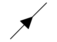 Line with an arrow in the middle
