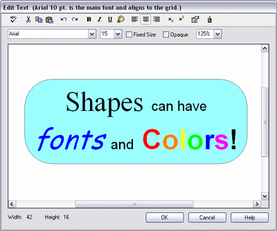 Edit Text Dialog Box