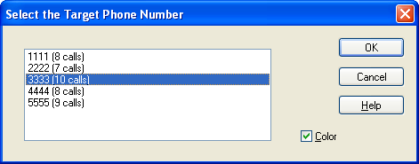 Selecting the Target Phone Number