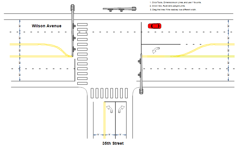 Street Intersection Drawing